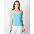 Ladies' American Apparel  Baby Rib Spaghetti Tank Top